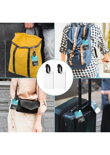 Çift Taraflı Mdf Bavul Etiketi Etiket Beyaz Boş Sırt Çantası Seyahat Çantası (Yurt Dışından) fiyatları