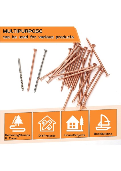 Ağaçları Öldürmek Için 25 Adet Bakır Çivi 3.5 Inç Saf Bakır Çivi (Yurt Dışından) fırsatları