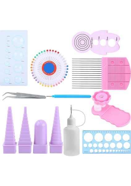 11'i 1 Arada Kağıt Kıvırma Kenarlık Kağıt Kıvırma Araçları Seti (Yurt Dışından)