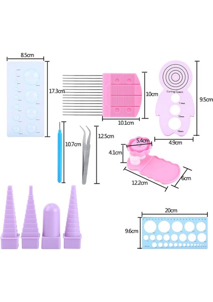 11'i 1 Arada Kağıt Kıvırma Kenarlık Kağıt Kıvırma Araçları Seti (Yurt Dışından) fiyatları