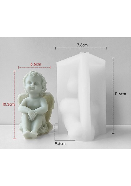 3D Sevimli Kanatlı Çocuklar Soyut El Sanatları Kokulu Mum Mumu Kalıbı A (Yurt Dışından) fiyatları