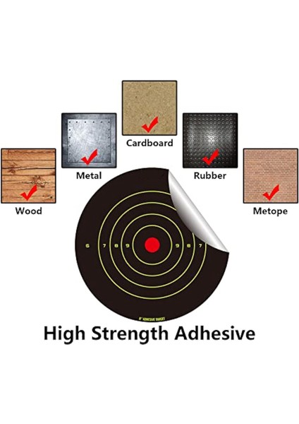 100 Adet Floresan Yeşil Hedef Çıkartmaları Yay ve Çıkartmalar (Yurt Dışından) fiyatları