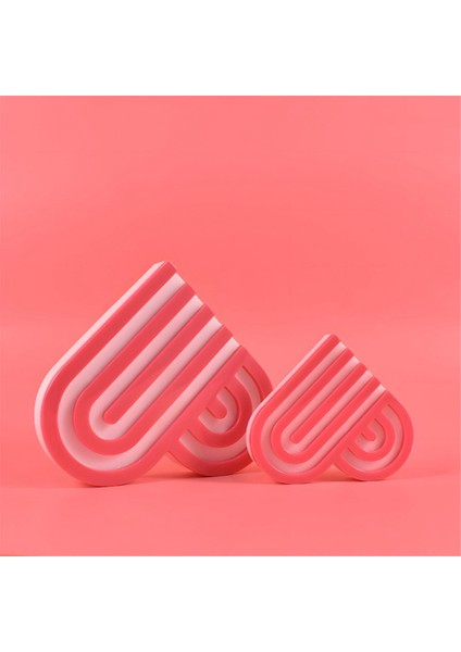 4 Adet Çizgili Kalp Silikon Mum Kalıbı 3D Aşk Kemeri El Sanatları Hediye (Yurt Dışından) indirimleri