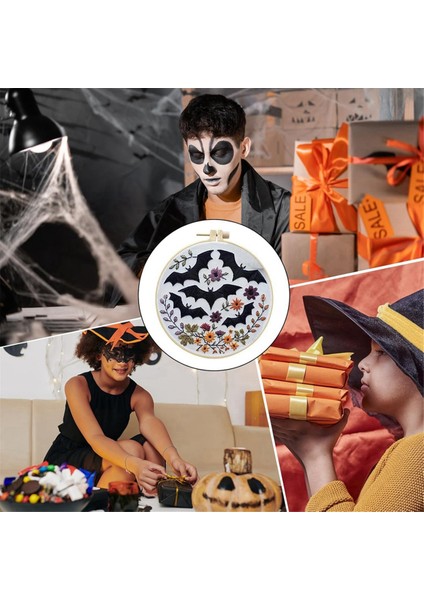 Tamamlanmamış Cadılar Bayramı Serisi Çarpı Dikişli Çanta Nakışlı Çanta A (Yurt Dışından) fırsatları