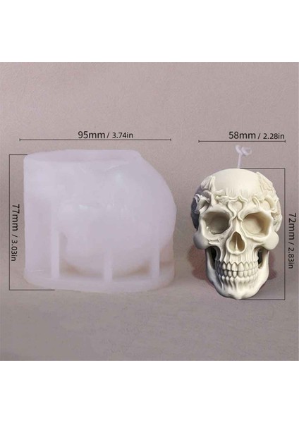 Gül Kafatası Mum Kalıbı Dıy Çikolatalı Kek Cadılar Bayramı Dekorasyon Kalıbı B (Yurt Dışından) fırsatları