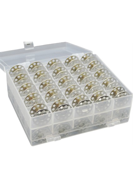 Dikiş Makinesi Için 50 Adet Metal Makara Saklama Kutusuyla (Yurt Dışından)