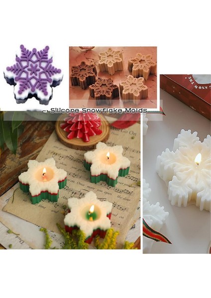 3 Paket Noel Kar Tanesi Silikon Mum Sabun Kalıpları Kendin Yap (Yurt Dışından) modelleri