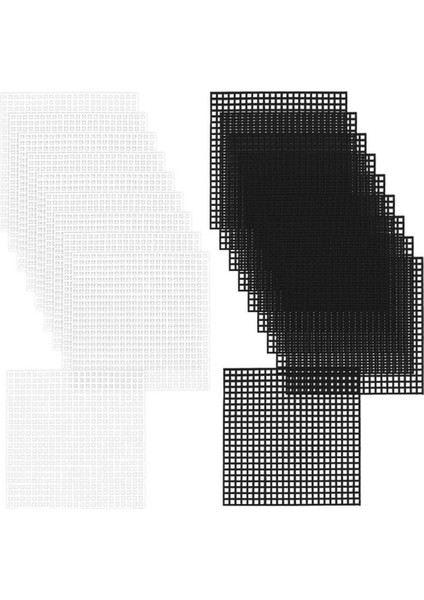 20 Adet Plastik Tuval Levhalar 10X10CM Plastik Örgü Iğne Oyası Tuval (Yurt Dışından)