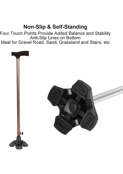 Baston Için 4-Çatallı Yedek Ayak Dört Bacaklı Baston Ayak Kılıfı 4 Adet (Yurt Dışından) indirimleri