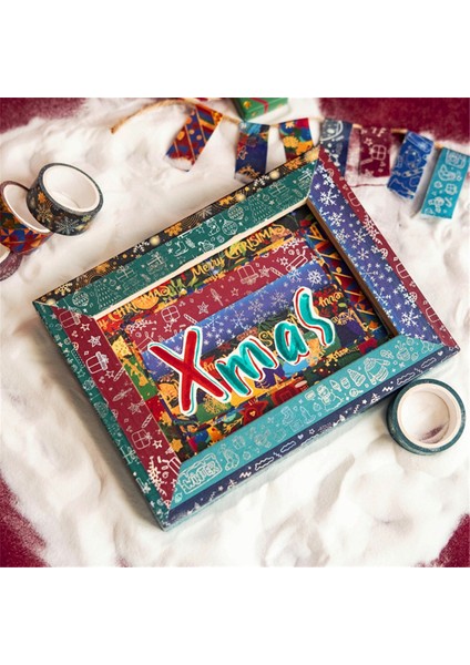 Noel Washi Bant Seti 12 Rulo Sanat Kendin Yap El Sanatları Günlükler Için (Yurt Dışından) indirimleri