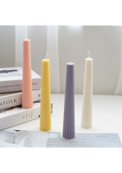 Çizgili Uzun Direk Sütun Aromaterapi Mum Kalıp Seti Kendin Yap El Yapımı (Yurt Dışından) modelleri