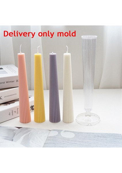 Çizgili Uzun Direk Sütun Aromaterapi Mum Kalıp Seti Kendin Yap El Yapımı (Yurt Dışından) fırsatları