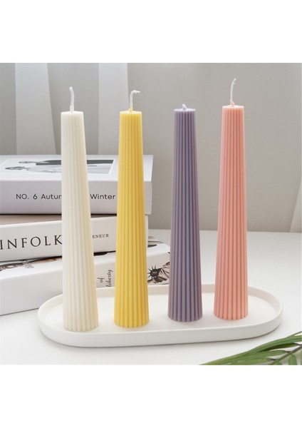 Çizgili Uzun Direk Sütun Aromaterapi Mum Kalıp Seti Kendin Yap El Yapımı (Yurt Dışından) indirimleri