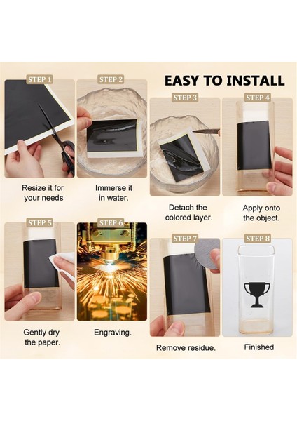 Gravür Işaretleme Kağıdı Seramik Kağıt Renkli Gravür Kağıdı Siyah (Yurt Dışından) modelleri