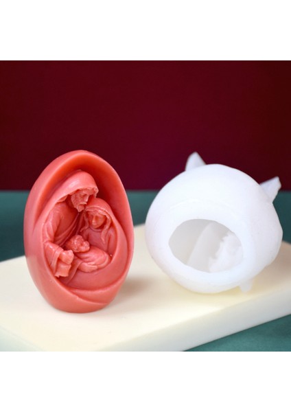 Aile Mum Kalıbı Isa Heykelciği Silikon Kalıp (Yurt Dışından)