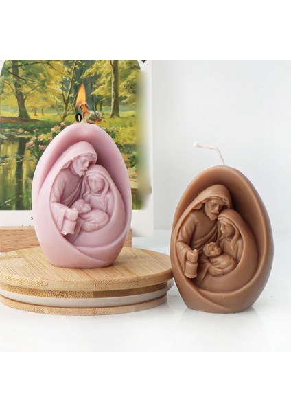 Aile Mum Kalıbı Isa Heykelciği Silikon Kalıp (Yurt Dışından) indirimleri