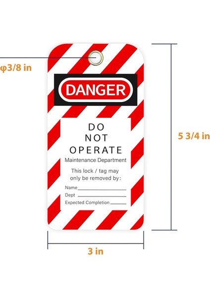 Kilitleme Etiketleme Etiketleri 3 x 575 Inç 40 Tehlike Çalıştırılmaması Gereken Etiketler (Yurt Dışından) fırsatları