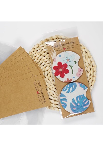 Araba Altlığı Ambalajı 100 Adet Çantalı Süblimasyon Araba Altlıkları Kartı (Yurt Dışından) modelleri