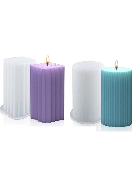 3'lü Paket Mum Kalıpları Silikon Kalıplar Silindir Mum Kalıpları (Yurt Dışından) fiyatları