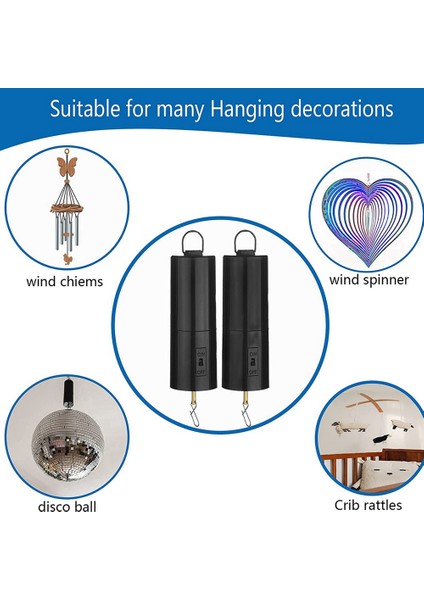 Adet Rüzgar Spinner Motor Asılı Ekran Motoru Pil Kumandalı Döner Motor Çok Amaçlı Rüzgar Spinner Bahçe Dekoru (Yurt Dışından)