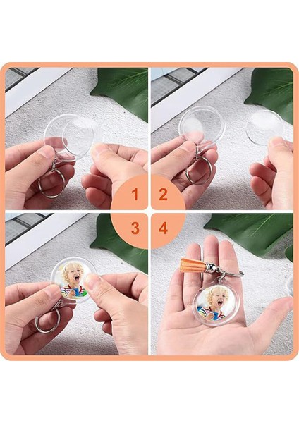 50 Set Püsküllü Akrilik Fotoğraf Anahtarlık Kendin Yap Özel Fotoğraf Ekle (Yurt Dışından) indirimleri