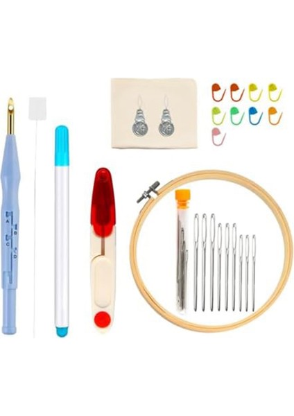 18 Adet Delgeç Iğnesi Nakış Kitleri Ayarlanabilir Delgeç Iğnesi Aracı (Yurt Dışından)