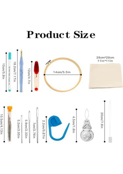 18 Adet Delgeç Iğnesi Nakış Kitleri Ayarlanabilir Delgeç Iğnesi Aracı (Yurt Dışından) fiyatları