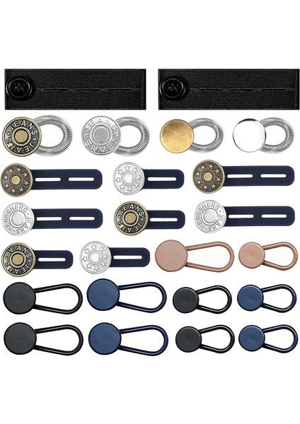 6 Beden Pantolon Düğmeli Bel Genişletici Kadın Erkek Için Ayarlanabilir (Yurt Dışından)