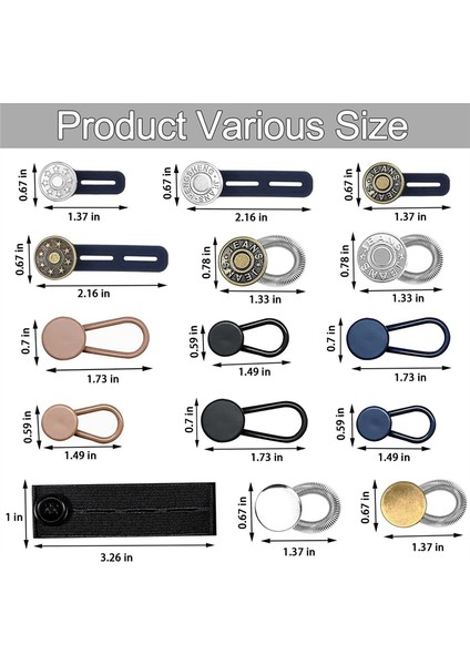 6 Beden Pantolon Düğmeli Bel Genişletici Kadın Erkek Için Ayarlanabilir (Yurt Dışından) fiyatları