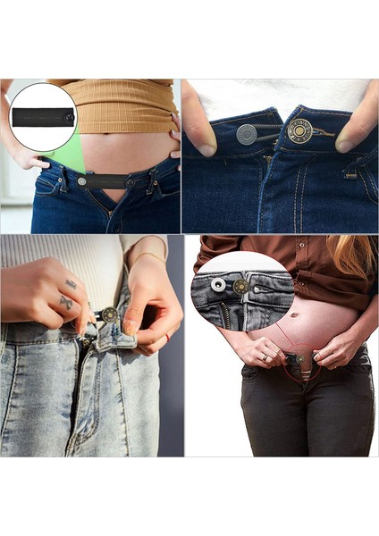 6 Beden Pantolon Düğmeli Bel Genişletici Kadın Erkek Için Ayarlanabilir (Yurt Dışından) modelleri