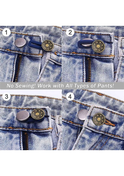 6 Beden Pantolon Düğmeli Bel Genişletici Kadın Erkek Için Ayarlanabilir (Yurt Dışından) fırsatları