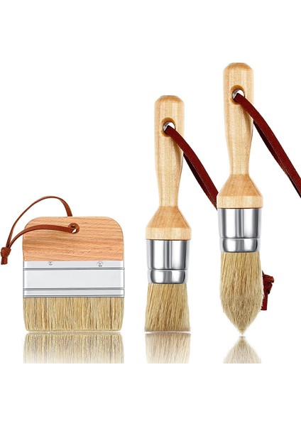 3 Adet Tebeşir ve Balmumu Boya Fırçaları Akrilik Boyama Için Fırça Kıl (Yurt Dışından)