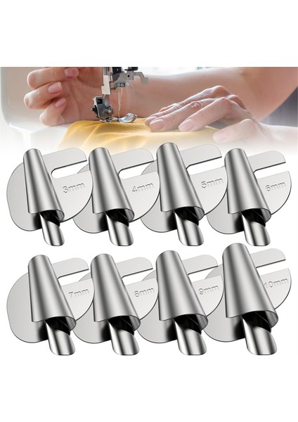 Dikiş Makinesi Için 8 Adet Evrensel Dikiş Rulo Kenar Ayağı 3-10MM (Yurt Dışından) fiyatları