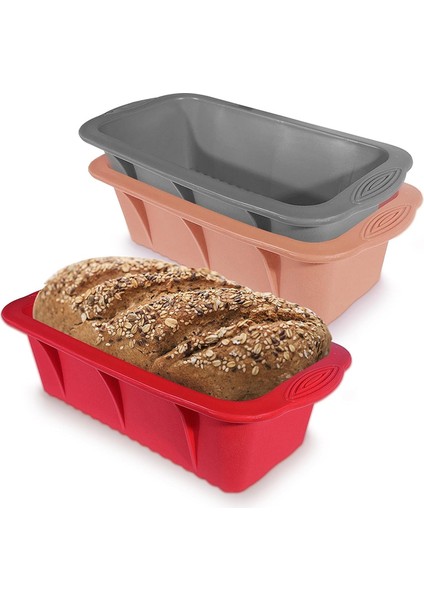 3 Adet Ekmek Kalıbı Somun Kalıbı Pişirme Için Silikon Kalıplar Silikon Ekmek Kalıbı (Yurt Dışından)