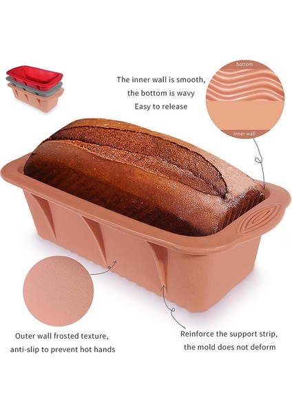 3 Adet Ekmek Kalıbı Somun Kalıbı Pişirme Için Silikon Kalıplar Silikon Ekmek Kalıbı (Yurt Dışından) fırsatları