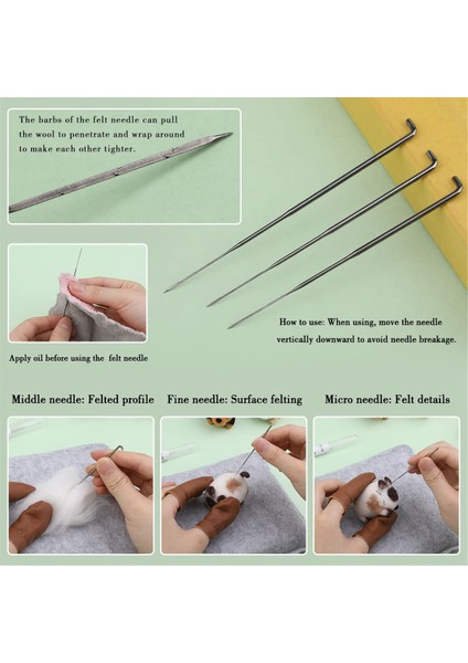 Iğne Keçeleme Seti 12 Parça Bebek Yünü Iğne Keçeleme Başlangıç Seti (Yurt Dışından) indirimleri