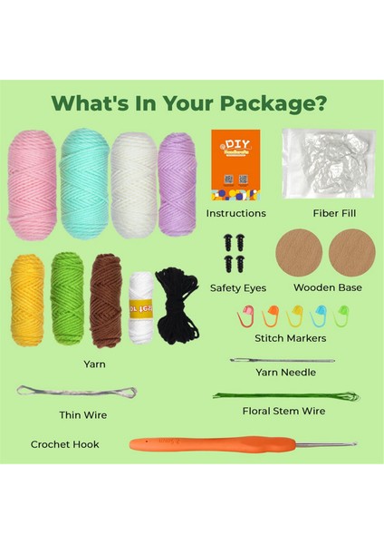 Yeni Başlayanlar Için Tığ Işi Seti Videolu Çan Çiçeği ve Papatya Örgü Seti (Yurt Dışından) fiyatları