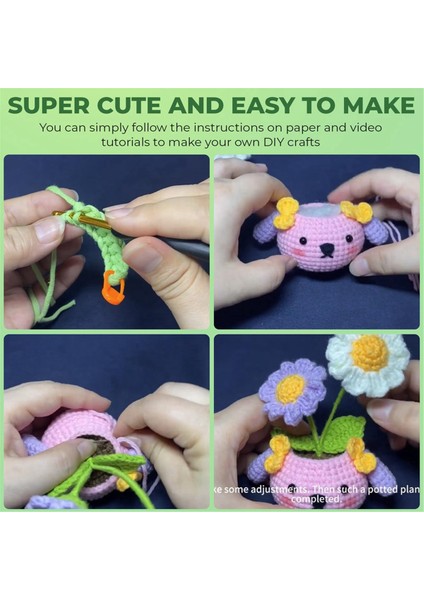 Yeni Başlayanlar Için Tığ Işi Seti Videolu Çan Çiçeği ve Papatya Örgü Seti (Yurt Dışından) fırsatları