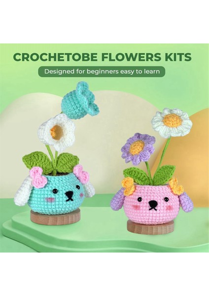 Yeni Başlayanlar Için Tığ Işi Seti Videolu Çan Çiçeği ve Papatya Örgü Seti (Yurt Dışından) indirimleri