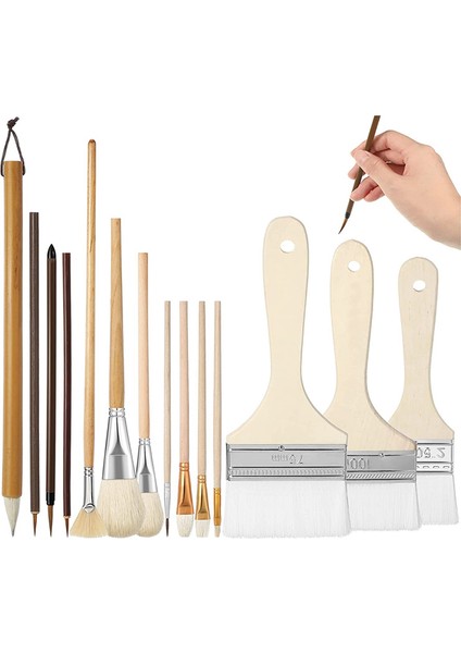 14 Adet Boya Fırçaları Farklı Şekiller Sır Fırçaları Akrilik Boya Seti (Yurt Dışından)