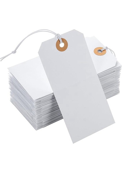 100 Delikli Pamuklu Elastik Çizgi Askılı Etiketler Kart Kart Etiketi Listeleme (Yurt Dışından)