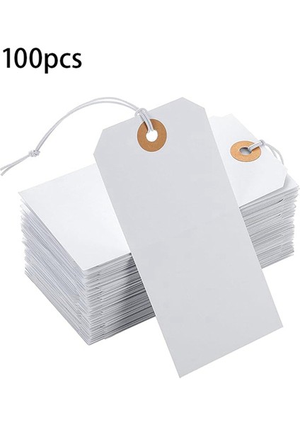 100 Delikli Pamuklu Elastik Çizgi Askılı Etiketler Kart Kart Etiketi Listeleme (Yurt Dışından) fiyatları