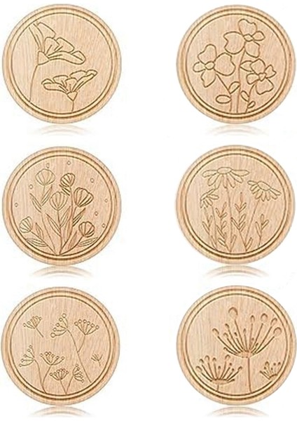 6 Adet Çiçek Desenli Iğne Tutucular Iğne ve Iğne Tutucular (Yurt Dışından)