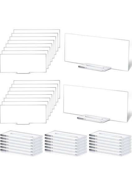 Düğün Yiyecek ve Içecek Dekoru Için 20 Adet Akrilik Masa Tabelası Standlı (Yurt Dışından)