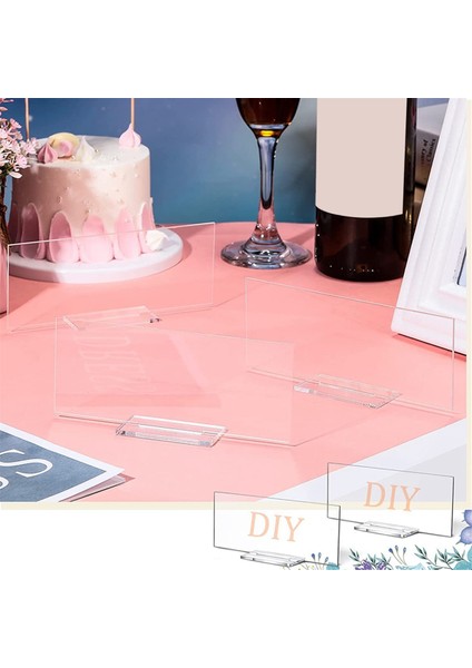 Düğün Yiyecek ve Içecek Dekoru Için 20 Adet Akrilik Masa Tabelası Standlı (Yurt Dışından) fiyatları