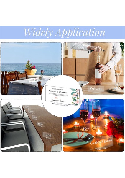 Düğün Yiyecek ve Içecek Dekoru Için 20 Adet Akrilik Masa Tabelası Standlı (Yurt Dışından) fırsatları