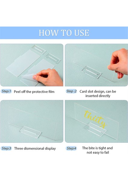 Düğün Yiyecek ve Içecek Dekoru Için 20 Adet Akrilik Masa Tabelası Standlı (Yurt Dışından) indirimleri