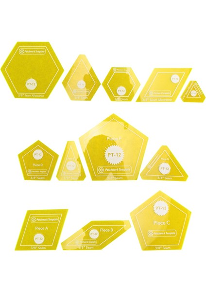 12'li Patchworkingiliz Kağıt Parçalı Yorgan Şablonu Seti (Yurt Dışından) fiyatları