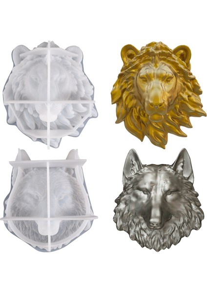 Aslan Reçine Mol Duvara Asmak Için Stereo Heykel Hayvan Silikon Kalıbı (Yurt Dışından) modelleri