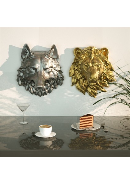 Aslan Reçine Mol Duvara Asmak Için Stereo Heykel Hayvan Silikon Kalıbı (Yurt Dışından) indirimleri